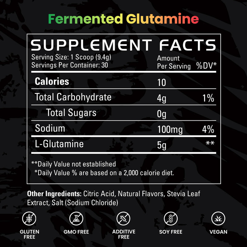 Fermented Glutamine Supplement Facts 