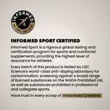 Informed Sport certified label on a white background with text about product testing and certification. | original