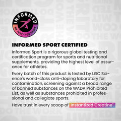 Informed Sport certified product description with logo on a light gray background | sour gummy
