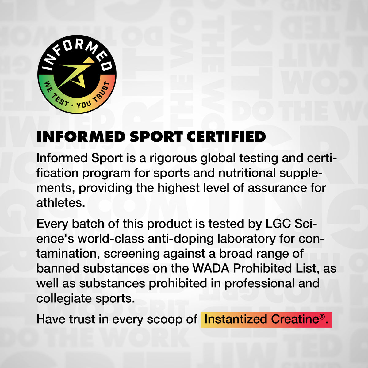Informed Sport certified label on a white background with text about product testing and certification. | cherry limeade