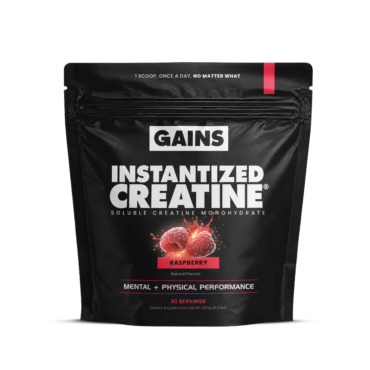 instantized creatine bag | sour raspberry 30