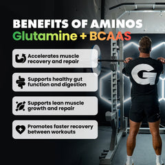 Benefits of aminos, Glutamine plus BCAAs 