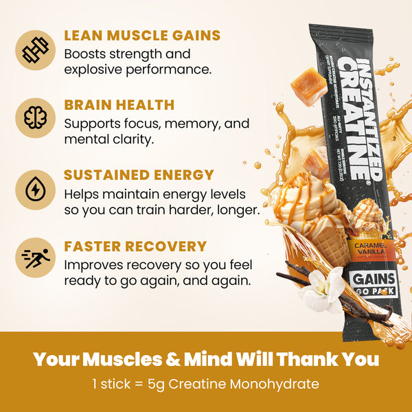 Caramel Vanilla Sticks (3x) + GAINS MUG