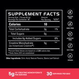 Supplement facts label with Informed supplement logo on a red background | sour raspberry 