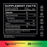 Supplement facts label with black background and white text | cherry limeade