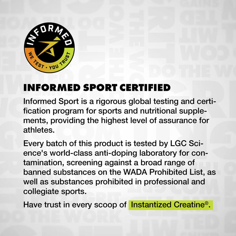 Informed Sport certified label on a white background with text about product testing and certification. | caramel apple