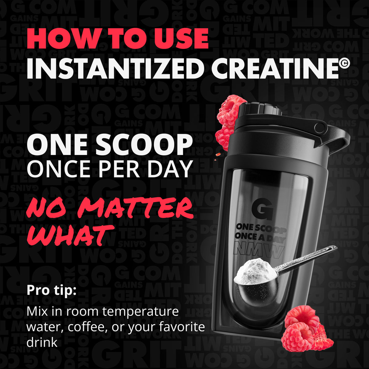 Instantized Creatine - Sour Raspberry