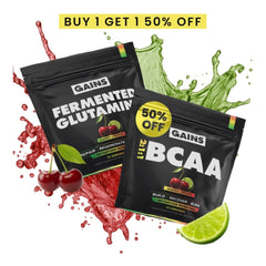 Promotional offer - buy one, get one 50% off Fermented Glutamine and BCAA