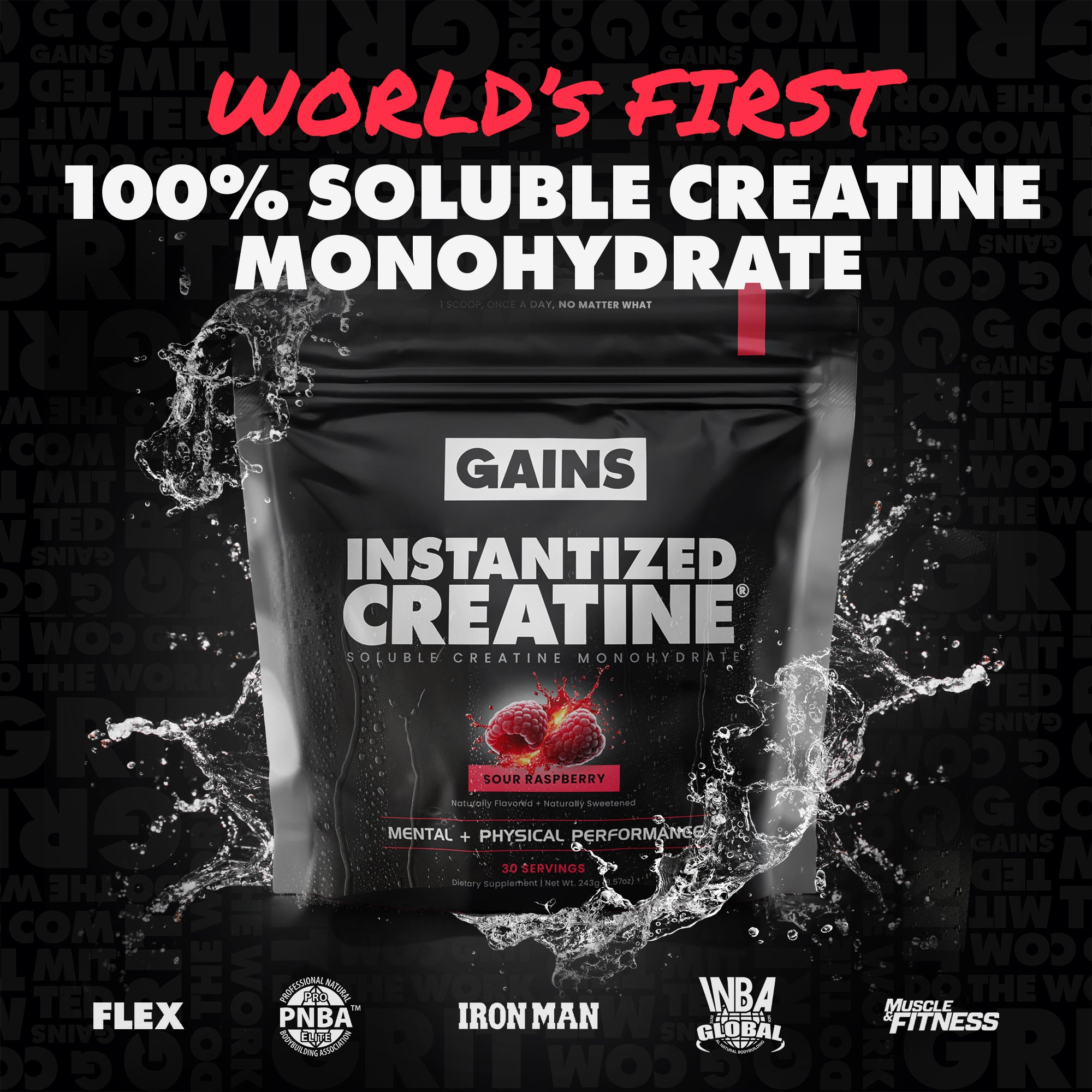 Instantized Creatine - Sour Raspberry – Gains in Bulk