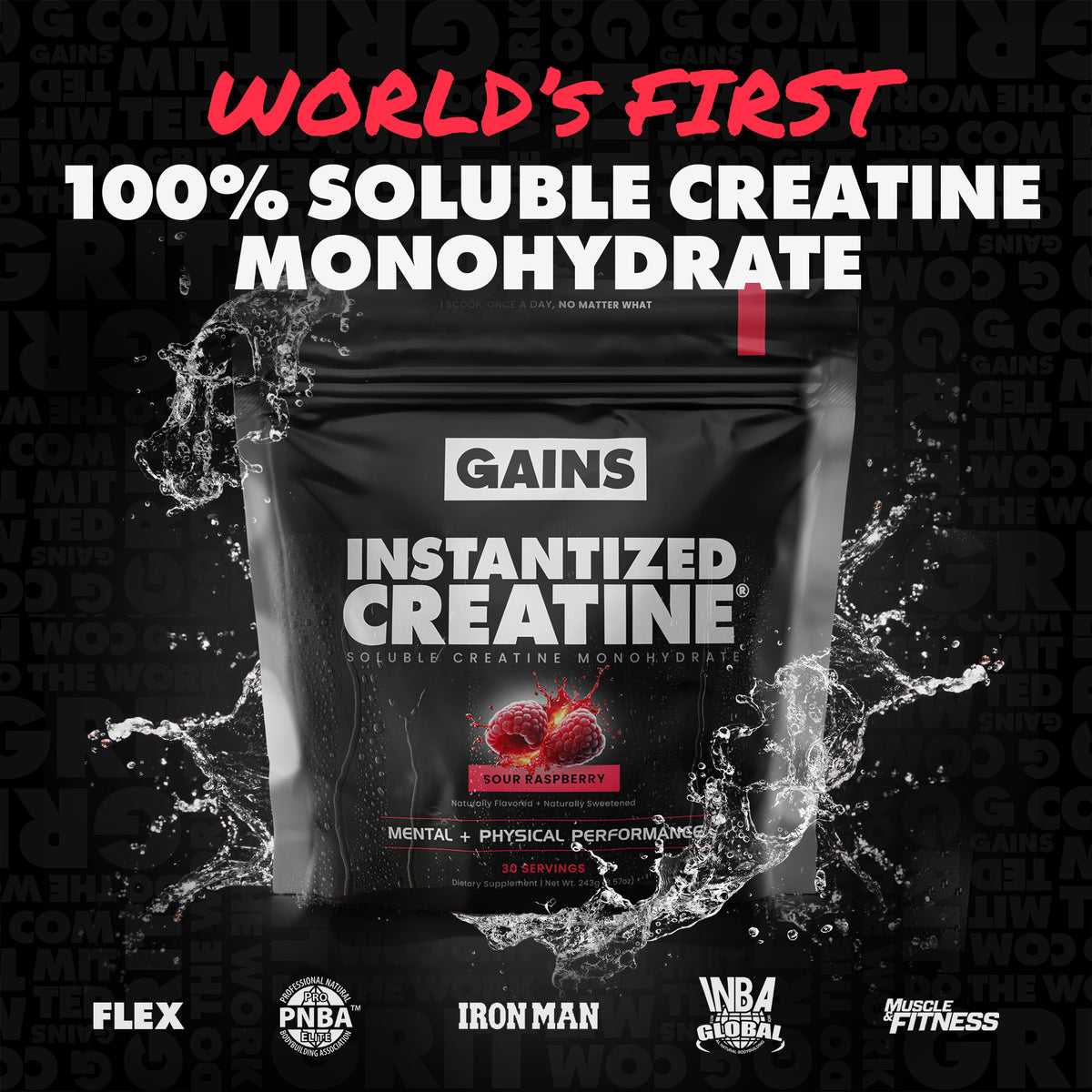 Instantized Creatine - Sour Raspberry
